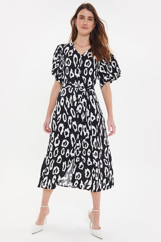 Black 'Pastill' Button Down Midi Dress
