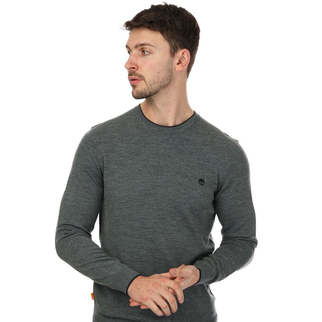 Men s Timberland Nissitissit River Merino Wool Sweater in Grey Heather