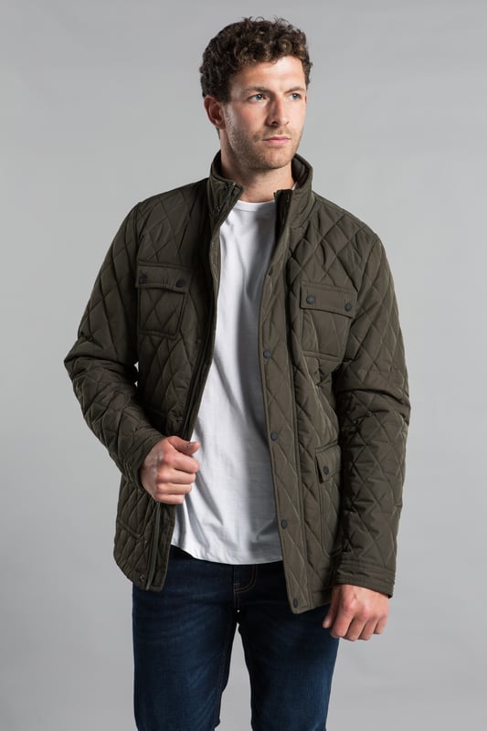 Stay warm and stylish with this diamond-style padded jacket from Kensington Eastside, featuring a button and zip-up fastening for ultimate comfort. With a funnel neck and four front pockets, this jacket is perfect for keeping your essentials close by. Ideal for outdoor adventures or casual wear, it's a must-have addition to your wardrobe this season.