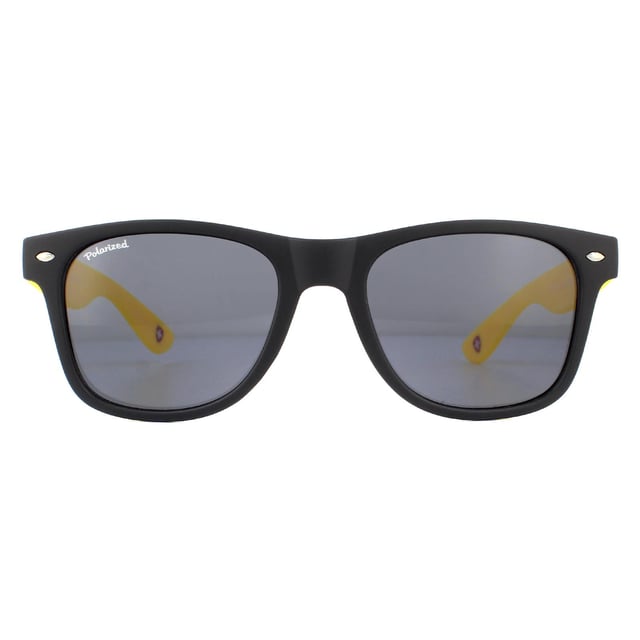 Montana Sunglasses MP40 F Black with Yellow Rubbertouch Black Polarized are a lightweight, wayfarer style frame which are designed with all day comfort in mind. The durable plastic frame have a contemporary appearance, yet classic shape which means they will look great across a wide range of face shapes and sizes. These Montana designer sunglasses have aspheric, polarized lens technology, exceptional for a frame of this price.