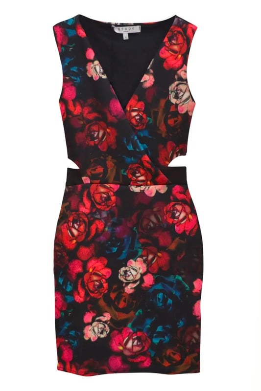 Deep V Bodycon Dress with Cut out Sides, Super Stretch Medium Weight Fabric Unleash your inner fashionista with a dress that combines style and comfort. Made from super stretch fabric, it's the perfect bodycon dress for any occasion. Its sleek design showcases cut out sides that add a playful twist to your look. Get ready to turn heads and feel confident in this medium weight dress that hugs your curves in all the right places.