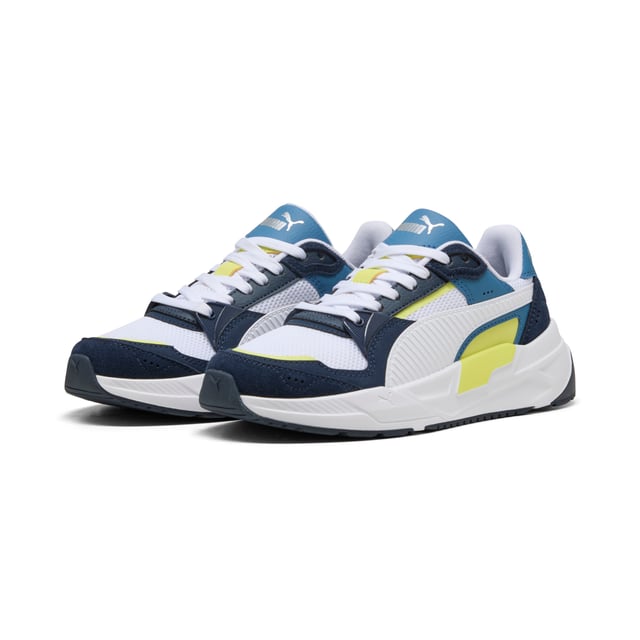 PRODUCT STORY: Future-forward vibes meet superior comfort for your active lifestyle. Featuring a mesh upper with synthetic and suede overlays, comfortable CMEVA midsole, and a rubber outsole. The SOFTFOAM+ sockliner ensures every step feels amazing. With a printed logo on the tongue and heel, lace closure, and a futro aesthetic, PUMA's got your style covered. FEATURES & BENEFITS: SOFTFOAM+: Step-in comfort sockliner designed to provide soft cushioning thanks to its extra thick heel; CMEVA: PUMA's compression-moulded EVA material for lightweight performance. DETAILS: Regular width; Mesh upper; Lace closure; CMEVAV midsole; Rubber outsole; PUMA branding details.