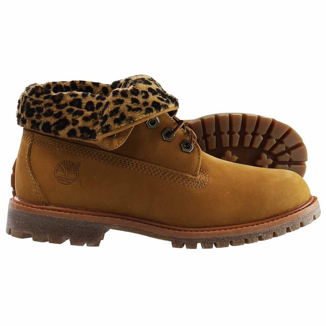 Timberland AF Authentics Lace-Up Botas para mujer de cuero nobuck marrón 8139A