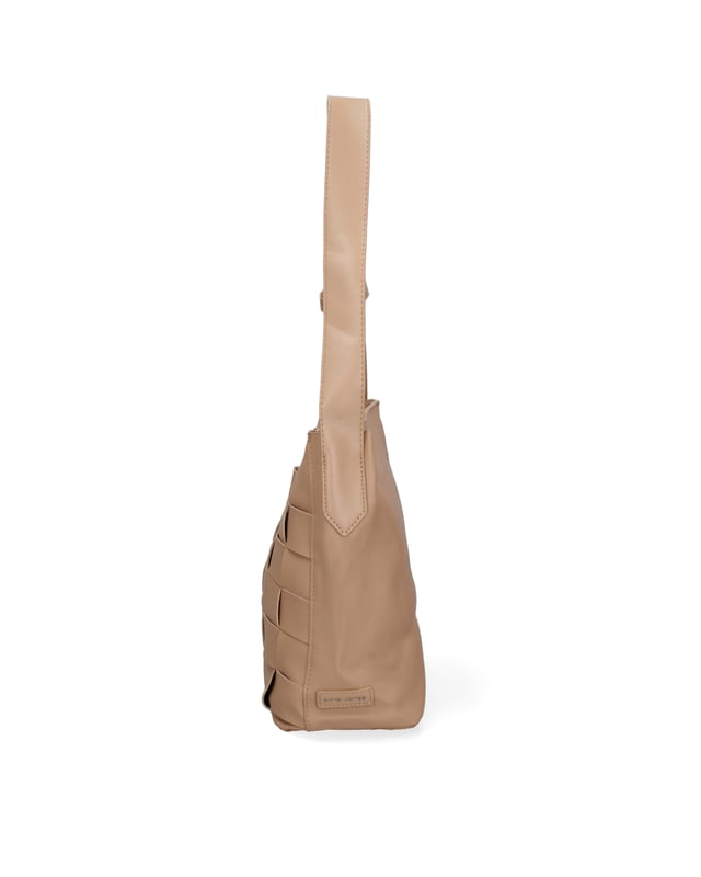 Bolso bandolera para mujer. El cierre es con cremallera. Los bolsillos internos son uno con cremallera. Los bolsillos externos están ausentes. Falta la correa para el hombro. El mango es regulable en resina. Hay un compartimento interno. El material exterior es PVC. Internamente está forrado en poliéster. Medidas: 24x28x14 cm. Hecho en Italia