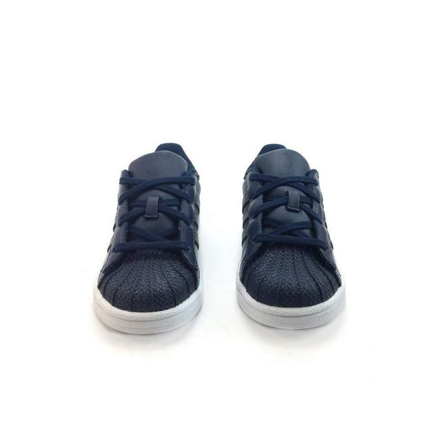 Basket Adidas Superstar i für Mädchen Blau Synthetik. Authentischer Stadt-Schuh der Marke Adidas - Streetwear/Sportswear-Design von Adidas - Adidas für modebewusste Mädchen, perfekt für den Alltag - Blaues Adidas-Basket, das sich hervorragend mit Ihrer Garderobe kombinieren lässt - Bequeme Synthetik-Materialien - Klassische Schnürsenkel - Superstar i - Textil