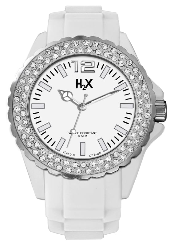 Haurex Italy SS382DW1 Reef Stones Women's white dial watch. [Watch]
