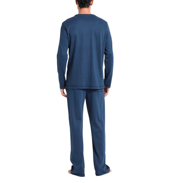 Diesel Men's Pyjama Set
Style Name: UMSET ARAMIS
Style Code: 0THAU
100% Cotton 
Made In India
Regular Fit
Brand Logo
Solid Logo
Crew Neck 
Long Sleeve T-Shirt
Side Slit Hem Line
Adjustable Drawstring With Pyjama
Full Set (Top And Botton)
Size: S-XL
Colour: Navy Blue
Machine Wash (Please See The Instruction Before Wash)