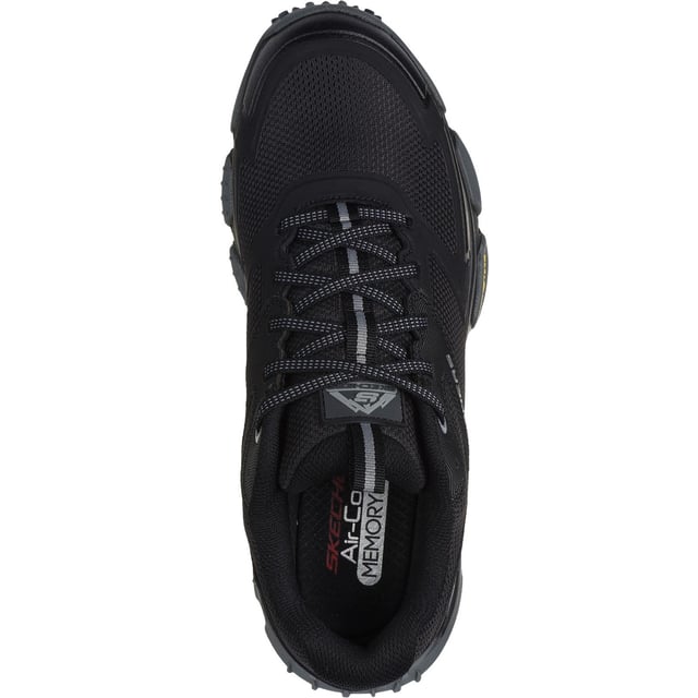 Skechers Skech-Air Sleek Envoy Leder Herren schwarze Wanderschuhe Spazieren und wandern in sicheren und bequemen Schuhen mit sportlichem Stil mit den Skechers Skech-Air Envoy - Sleek Envoy. Dieser Schnür-Trail-Hiking-Sneaker verfügt über eine luftgekühlte Memory Foam Innensohle und eine Goodyear Gummi-Außensohle.
