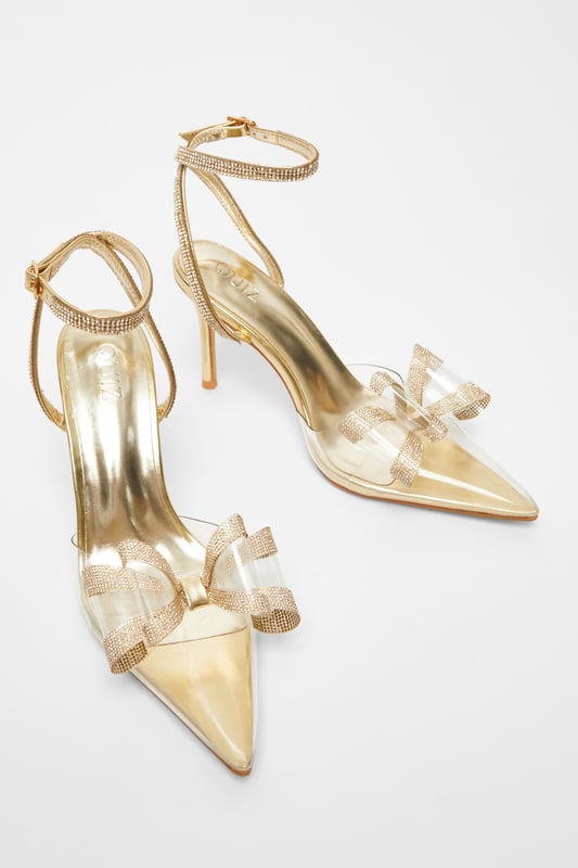 - Bow design - Diamante detail - Court style