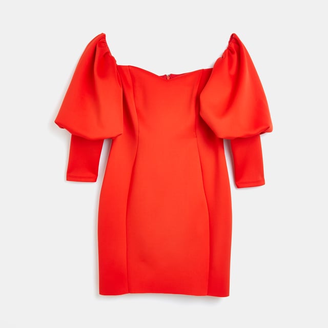 River island red bardot dress sales