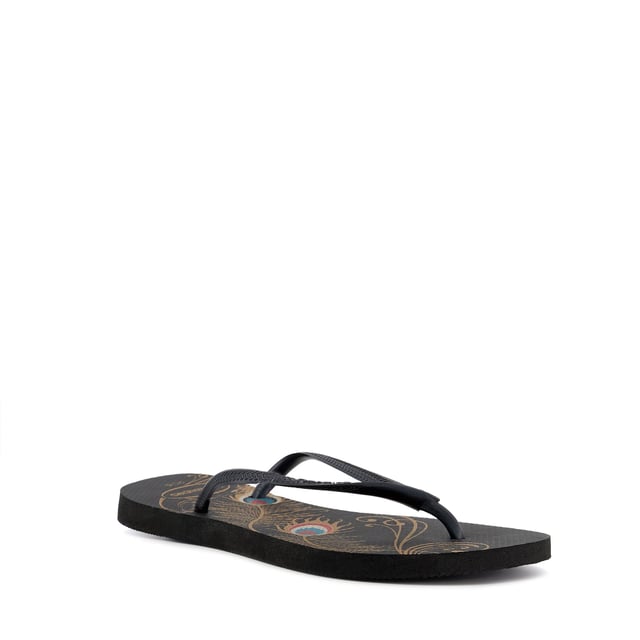 Havaianas Rice Pattern Havaianas Ladies - Slim Strap Peacock Print Flip Flop