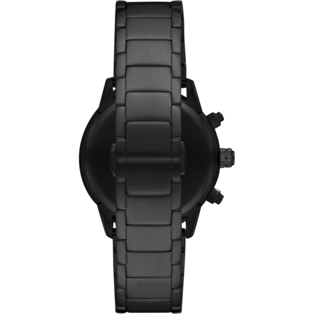 Elegante Herrenuhr der Marke Armani. Die Uhr hat ein Armband, das auch kleiner gemacht werden kann, das Gehäuse hat einen Durchmesser von 43 mm und das Uhrwerk ist Quarz.  Marke: ArmaniModellname: AR11242 (43mm)Kategorie: HerrenuhrMaterialien: EdelstahlFarbe: schwarz