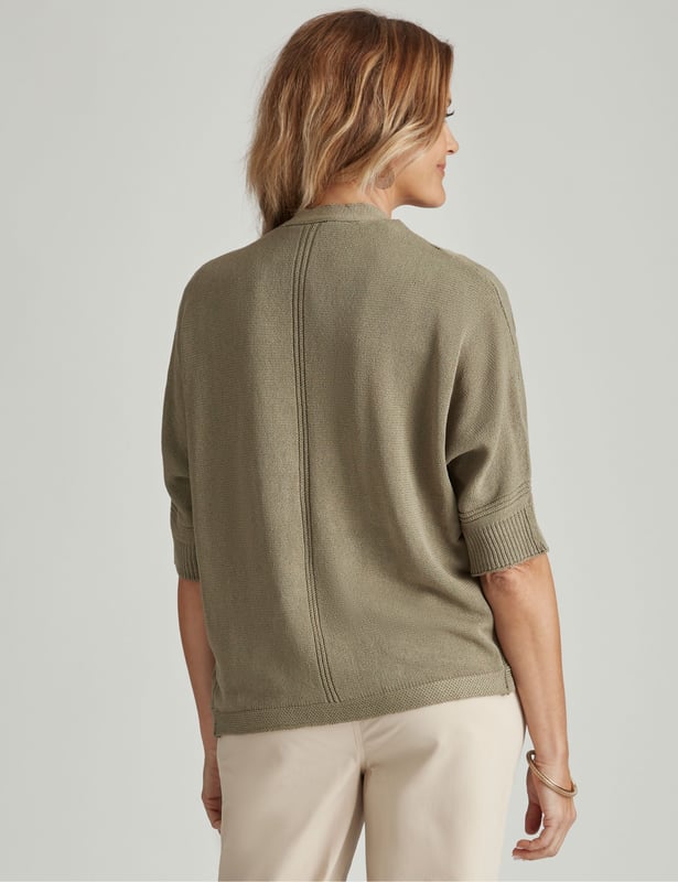 Womens Millers Elbow Sleeve Curved Cardigan