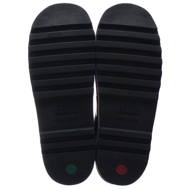 Kickers Lo Creppy Lace-Up Negro Piel Lisa Zapatos Mujer 1 15881