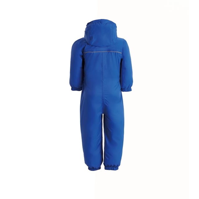 Waterdicht en ademend Isolite 5000 lichtgewicht polyamide stof Getapete naden Intergrale capuchon Reflecterende afwerking 100% Polyamide Formaat Regatta Little Adventurers (lengte ongeveer): 6-12 maanden (74-80cm), 12-18 maanden (80-86cm), 18-24 maanden (86-92cm), 24-36 maanden (92-98cm), 36 -48 maanden (98-104cm), 48-60 maanden (104-110cm), 60-72 maanden (110-116cm).