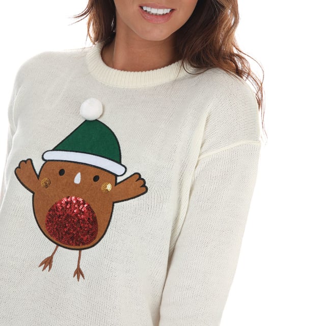 Sequin robin christmas jumper sale