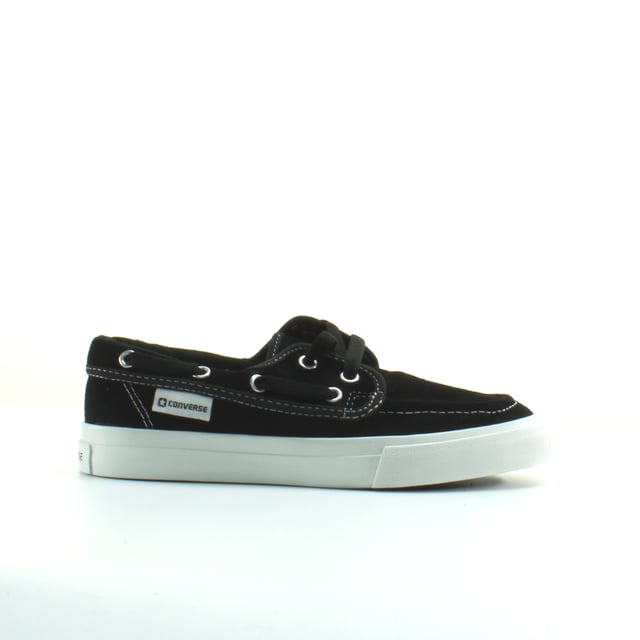 Converse Sea Star OX Black Suede Leather Unisex Lace Up Trainers 127727C