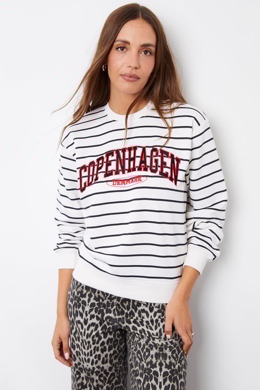 Varsity striped sweatshirt online