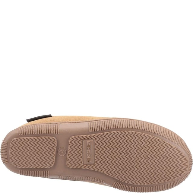 Hush Puppies Mens Ace Slip On Leather Slipper (Tan) Real suede upper. Faux fur lining and sock. Soft, flexible, hard wearing indoor/outdoor sole. Memory foam comfort sock. Gift boxed.