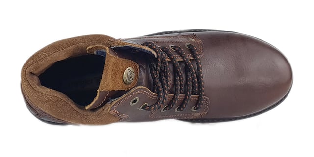 Men's lace up boots from Wrangler the 'Yuma' boots showcase a sturdy design with a rounded toe, six eyelet lace up fastening and durable TR sole with excellent grip. For comfort, the boots are fitted with a padded collar and tongue. Complete with double stitch detail and a pull loop to the tongue for entry assistance. Subtle branding throughout