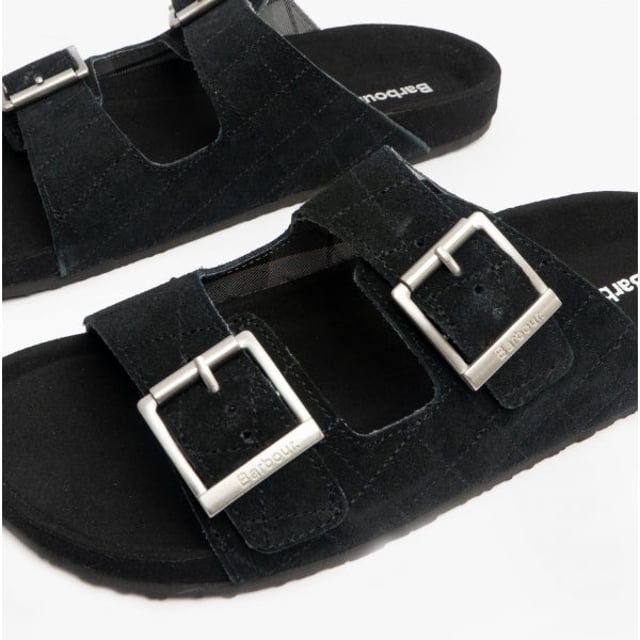 Barbour EDDIE Mens Suede Mule Slippers Black Barbour Barbour EDDIE Mens Suede Mule Slippers Black
Upper Material: Suede
Lining Material: Nylon
Sole Material: Synthetic
Closure/Fastening: Slip-On
Features: Comfort,Breathable
Toe Shape: Round
Shoe Width: Regular
Item Weight: 0.5 KG
Heel Height: Flat (Under 2.5cm)
Slipper Style: Mule
Gift Boxed: No
Product Code: MHF0005BK92