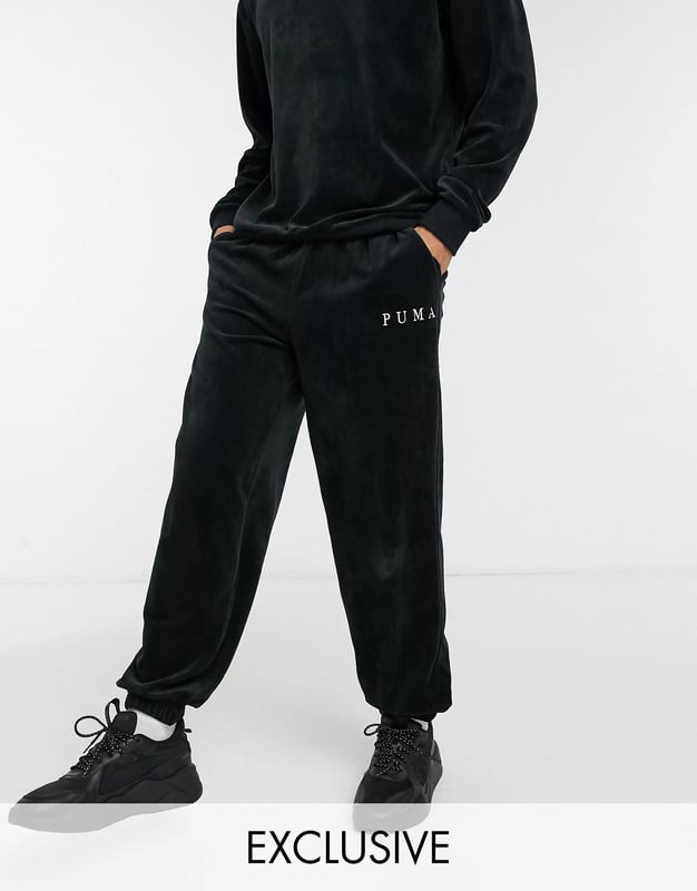 Puma Mens Cord Jogger In Black