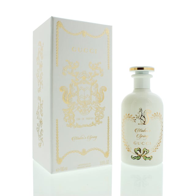 The Alchemist's Garden Winter's Spring by Gucci is a fresh musky floral fragrance for women. This refreshing scent features uplifting notes of mimosa, musk and pepper. Winter's Spring was released in 2019.