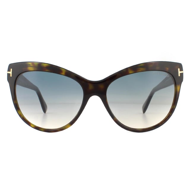 Tom Ford Sunglasses Lily FT0430 52P Dark Havana Green Gradient display picture 3