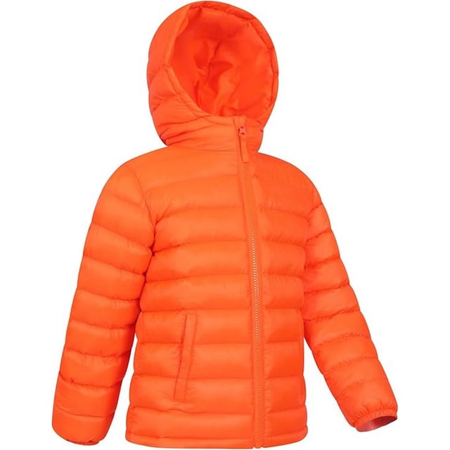 Outer Materials: 100% Polyamide. Lining Material: 100% Polyester. Filling Material: 100% Polyester. Filling: Microfibre. Design: Logo, Quilted. Fabric Technology: DWR Finish, Water Resistant. Cuff: Elasticated. Neckline: Hooded. Sleeve-Type: Long-Sleeved. Hood Features: Grown On Hood. Pockets: 2 Side Pockets. Fastening: Full Zip. 2-3 Years: 21.5 in. 3-4 Years: 22.5 in. 11-12 Years: 30.5 in. 5-6 Years: 24 in. 13 Years: 33 in. 7-8 Years: 26 in. 9-10 Years: 28.5 in.