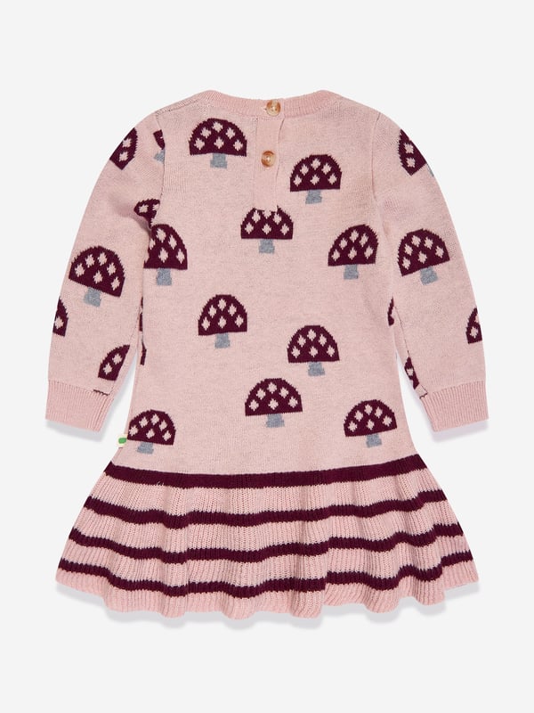 Introducing the Girls Sage Mushroom Knit Dress in Pink by the bonnie mob, an epitome of high-end design and comfort for the AW2024 season. Grace your little one's wardrobe with this enchanting piece, exquisitely tailored to bring joy and elegance. Key features include: Elegant Mushroom Motif: Features a charming mushroom pattern that‚  both whimsical and stylish. Luxurious Knit Fabric: Crafted with premium knits to ensure warmth and softness, perfect for cooler days. Versatile Pink Hue: A vibrant, yet soft pink palette that complements all occasions.Elevate her style with the bonnie mob‚  latest creation. Shop now and experience fashion that blends playfulness with elegance!