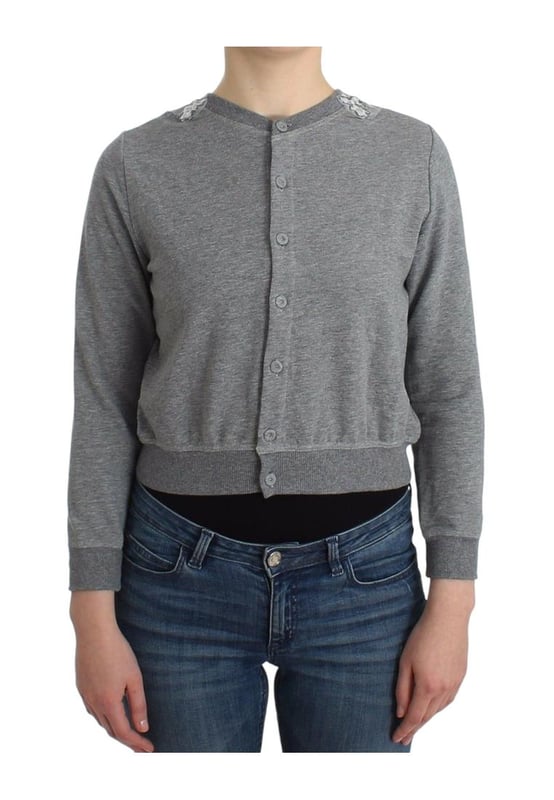 Ermanno Scervino Lingerie Short Cardigan
  Brand new with tags
  Material: 95% Cotton 5% Elastane
  Color: Gray
  Button closure
  Logo details
Size on Tag: IT42 | S