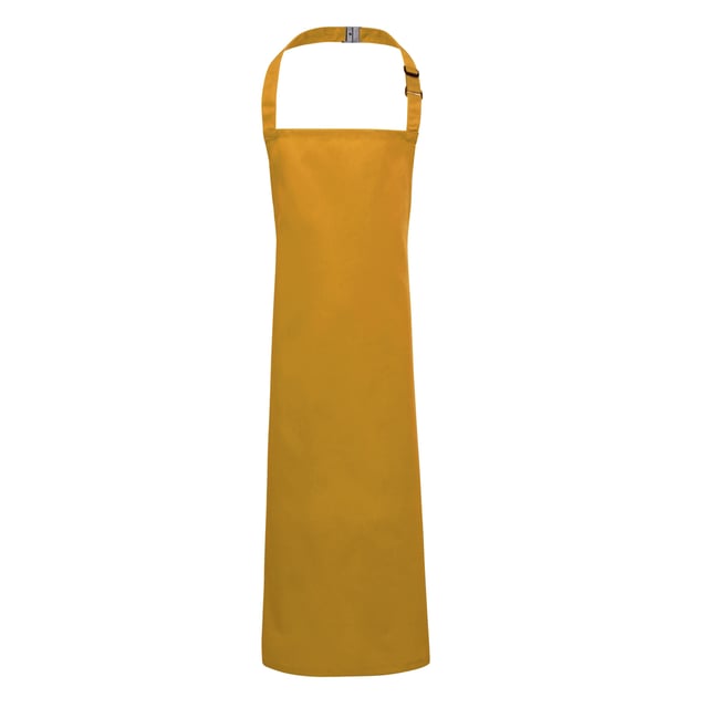 Classic Premier childrens bib apron available in 12 colours. Self fabric neckband. Self fabric ties 50cm long. Width: Infant 43cm, Junior 48cm. Length: Infant 53cm, Junior 63cm. Made from Oeko-Tex® Standard 100 fabric. These aprons have an adjustable nec. Fabric:65% Polyester, 35% Cotton twill Weight: 195gsm. Size - Infants (3-6 years), Junior (7-10 years).