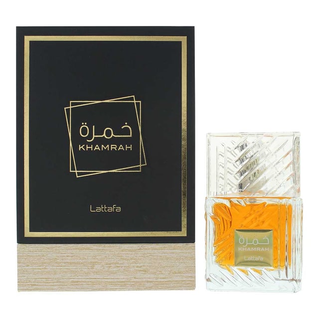 Khamrah, launched in 2022, is an Aromatic Spicy fragrance for both men and women by Lattafra Perfumes. Perfect for Fall and Winter, this fragrance is mostly worn during the evening. Top notes of this fragrance are Bergamot, Nutmeg and Cinnamon. Middle notes of this fragrance are Praline, Dates, Tuberose and Mahonial with base notes of Tonka Bean, Vnailla, Amberwood, Benzoin, Myrrh an Akigalawood.