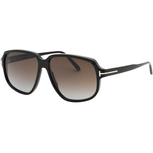 Tom Ford FT1024 Anton 01B Shiny Black Sunglasses. A touch of fun for your summer days, but nothing too out of the ordinary for a Tom Ford collectible. Tom Ford Black Sunglass perfect for the summer. Tom Ford Black FT1024 01B  Sunglasses, Lens Width = 59mm, Nose Bridge Width = 14mm, Arm Length = 145mm, Made In Italy. Sunglasses, Sunglasses Case, Cleaning Cloth and Care Instructions all Included, 100% Protection Against UVA and UVB Sunlight and Conform to British Standard EN 1836:2005. Tom Ford Black Sunglasses. FT1024 ANTON 01B