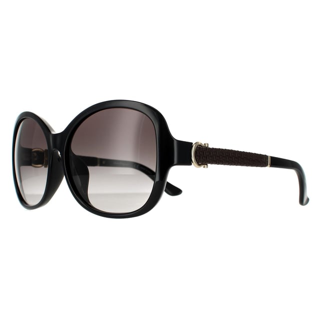Salvatore Ferragamo Butterfly Womens Black Grey Gradient Sunglasses SF744SLA are a butterfly style crafted from lightweight acetate. The wide arms and feminine curves ensure a stylish look. The Salvatore Ferragamo logo features on the inside of the temples for brand authenticity.