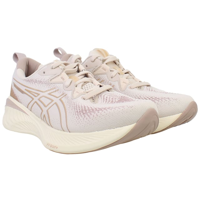 The Asics Gel-Cumulus 25 Women's Running Shoes are designed for runners seeking all-day comfort, cushioning, and durability. Perfect for both daily training and long-distance runs, these shoes combine advanced technology with a modern design to enhance your running experience.
Â 
Key Features:
Manufacturer Colour:

Mineral Beige/Champagne

PureGELâ„¢ Technology: 

Strategically integrated into the rearfoot for improved shock absorption, providing smoother landings and transitions.


FF BLASTâ„¢ PLUS Cushioning: 

Lightweight and responsive midsole foam delivers enhanced comfort and energy return with every stride.


Engineered Mesh Upper: 

Provides a breathable and adaptive fit, keeping feet cool and supported during extended runs.


OrthoLiteâ„¢ X-55 Sockliner: 

Adds an extra layer of comfort and moisture management for a pleasant in-shoe feel.


AHARâ„¢ Rubber Outsole: 

Durable outsole with reinforced high-wear areas ensures long-lasting traction and performance.


Wide Base Design: 

Improves stability and balance, creating a secure feel throughout your run.


Eco-Friendly Materials: 

Made with recycled materials, supporting sustainability without compromising quality.


Lightweight Construction: 

Reduces fatigue, making the shoes ideal for longer distances and daily wear.


The Asics Gel-Cumulus 25 Women's Running Shoes deliver a smooth, comfortable, and efficient running experience, making them a versatile choice for runners of all levels.