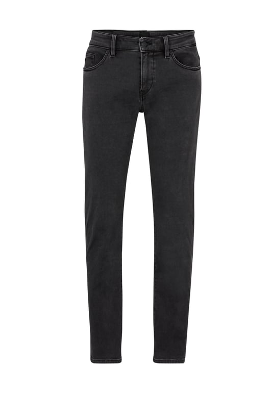 Boss Delaware3-1 Jeans Silver
Regular-rise jeans cut to a slim fit in black stretch denim with a cosy feel by BOSS Menswear.
Slim fit

Regular rise
Button and zip closure
Pockets bottom front: Side pockets
Slim leg
Pockets bottom back: Patch pocket
Standard length
Fit foot width: 35,4 cm
56% Cotton, 34% Polyester, 8% Polyamid, 2% Elastane
50501684