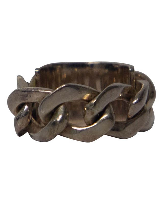Maison Margiela Chunky Chain Link Ring in Silver Metal