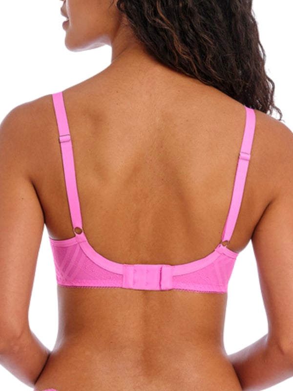 Freya Freya Fatale High Apex Bra. Stretch geo floral lace outer cup to create high apex and give forward projection. This product is recommended as hand wash only.