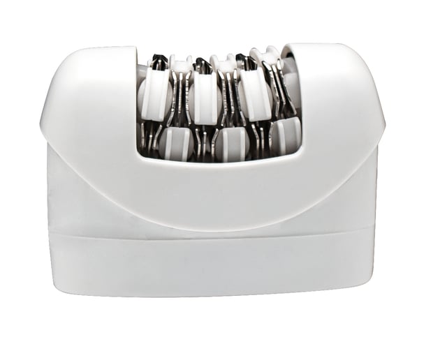"Professionele epilator met drie koppen
voor perfecte ontharing  
PEELING ACCESSOIRE
Verwijdert eenvoudig dode cellen en zorgt voor een zachte huid.
 TRIMMER ACCESSOIRE
Trimt de haren en bereidt de huid voor op perfecte ontharing. 
ONTHARINGSACCESSOIRE
Verwijdert zelfs de kortste haartjes snel en gemakkelijk.  
TECHNISCHE KENMERKEN
220~240 V - 50Hz - 3W
- Gewicht: 120 gr.
- Afmetingen: 240 x 172 x 50 mm.
"