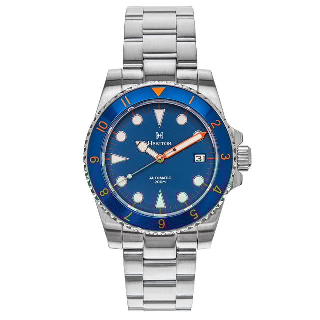 316L roestvrijstalen kast van chirurgische kwaliteitMet juwelen bezet 2560 automatisch uurwerkJuweellagers: 22 juwelen41 uur gangreserveBeats per Hour (BPH): 21600/HourSapphire-Coated Mineral CrystalObservatiekast terug om uurwerk te bekijkenUnidirectionele lunette Geschroefde kroonLogo-gegraveerde roestvrijstalen gespLichtgevende wijzersLichtgevende markeringenDatum Display41 mm kastdiameter20 ATM (professionele duikwaterbestendigheid)