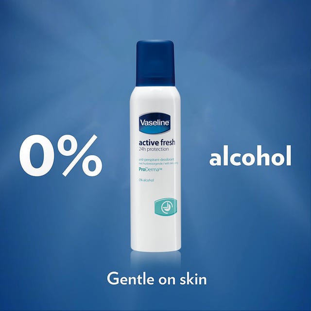 Vaseline ProDerma Antiperspirant Deodorant Active Fresh 150ml, 3 Pack