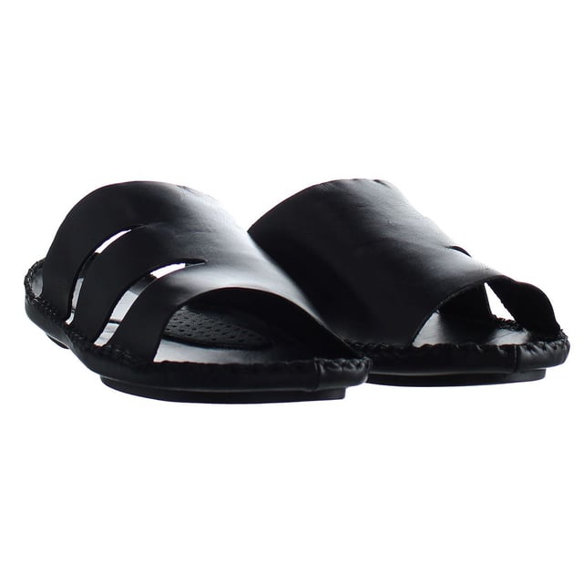 Hush Puppies Bellerin Marruecos Sandalias de hombre de cuero negro Slip-On HM01596_001