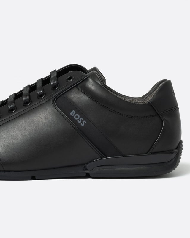 Distinctive trainers by BOSS, designed in leather with stitch-and-turn details, thermo-bonded accents, rubberised trims and odour-control lining.
LacesFully linedPackaging: Box
48% Polyester, 48% Viscose, 4% Polyurethane, Sole: 80% Rubber, 20% Thermoplastic polyurethane, Upper material: 100% Cow skin, Innersole: 48% Polyester, 48% Viscose, 4% Polyurethane
 
50498282
 
 