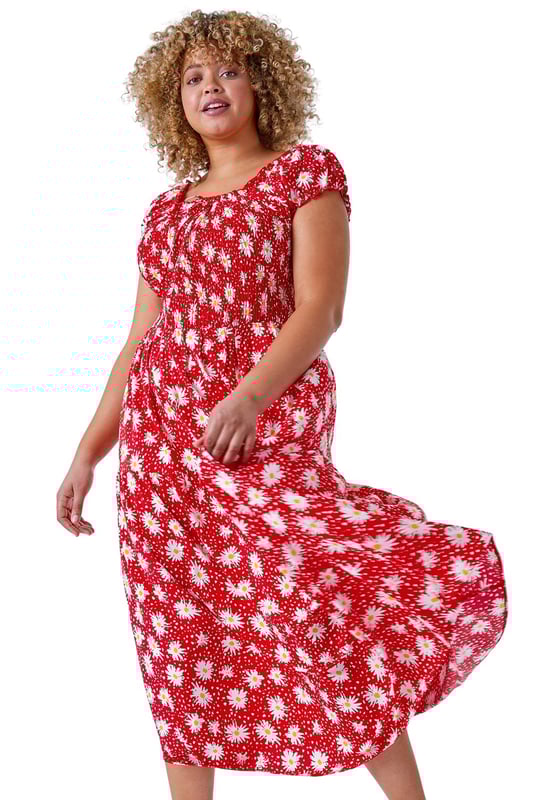 Roman top bardot dress