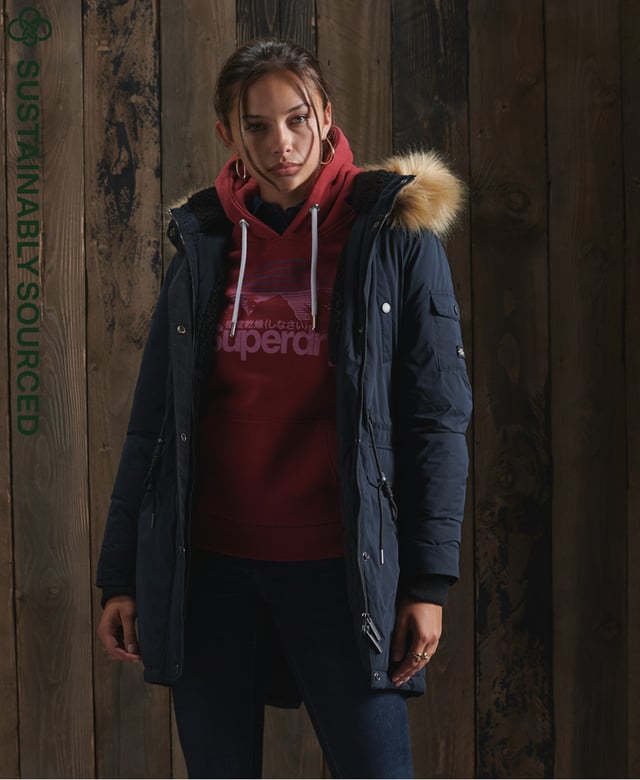 Microfibre parka shop