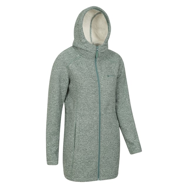 Mountain Warehouse Womens/Ladies Mallaig Longline Fleece Jacket (Light  Khaki)