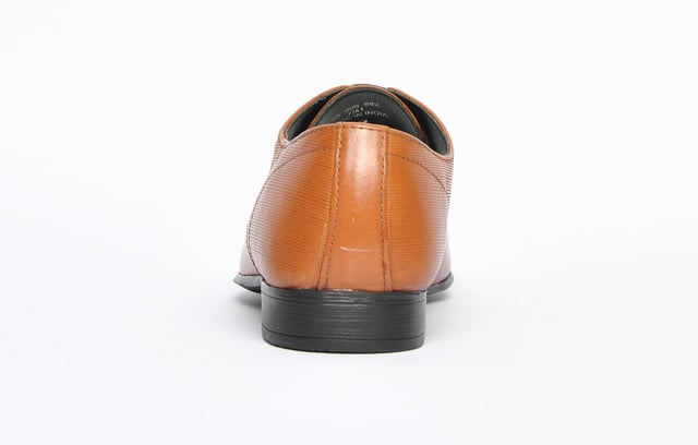 Red tape tan leather shoes store