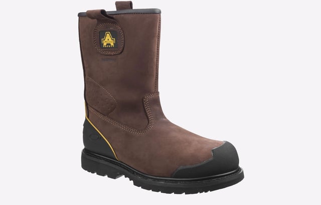 FS223 is een duurzame industriële laars met een Goodyear-zoolconstructie. All-weather laars vervaardigd met een waterdichte voering, waterafstotend nubuckleren bovenwerk. Voorzien van een lichtgewicht composietneus en middenzool en een antibacteriële voetbed.
- Amblers Safety FS223 Veiligheids Rigger Laars - Inclusief composiet neuskap en middenzoolbescherming. - Trek-lussen voor gemakkelijk aan- en uittrekken. - Goodyear-gelijmde rubberen loopzool - Bovenwerk en zool zijn gestikt met een duurzame Goodyear-zool - Rubber schurfkap en TPU hielondersteuning - Voldoet aan de EN ISO 20345:2011 normen voor veiligheidsschoeisel.