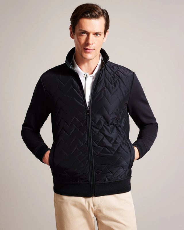 Ted Baker Hamste Mens Quilted Hybrid Jacket